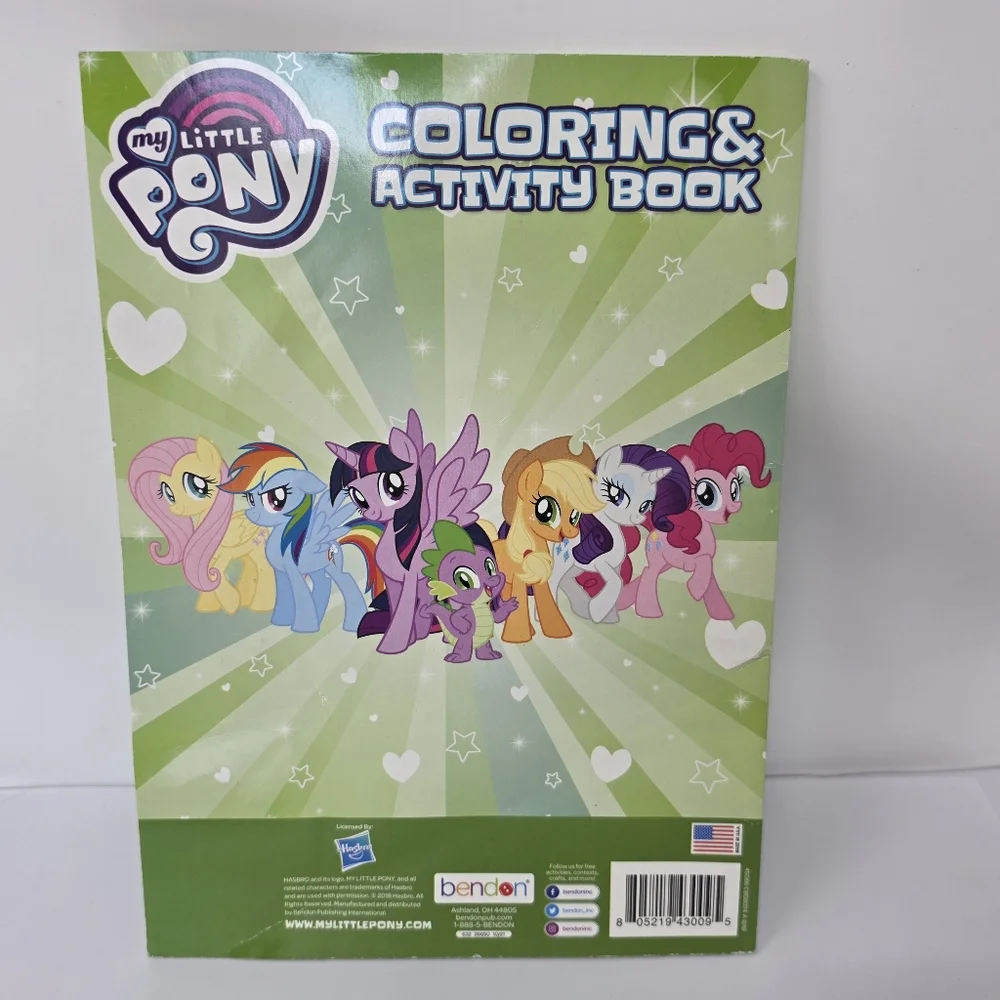 Bendon My Little Pony Jumbo Coloring Book Lot of 2